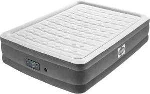 Sealy: AlwayzAire 18" Airbed - Queen - Built-in Comfort Pump, Inflatable Matress, USB Charge, Wave Beam Construction, Adjustable Firmness, Storage Bag
