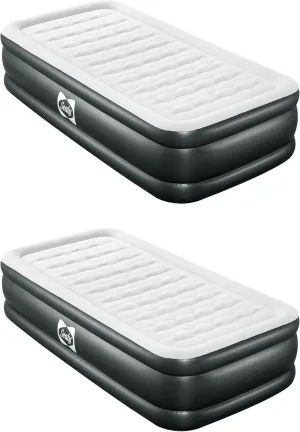 Sealy Tritech 18" Twin-Sized Inflatable Air Mattress Bed with Built-in Pump, Storage Bag, and Repair Patch, for Indoor and Outdoor Use (2 Pack)