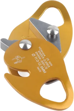 Self Braking Stop Descender, Aluminum Alloy, Climbing Gear for 11-12.5mm Rope, Used with Rappel System for Fire, Working Aloft