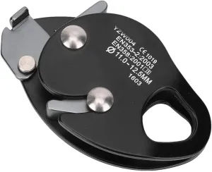 Self Braking Stop Descender Clamp Grab Rescue Rappel Ring Climbing Gear for 11-12.5mm Rope