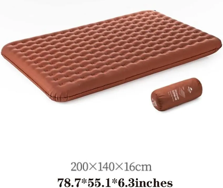 Self-Inflating Pads Camping Double Inflatable Mattress Super Thick Compact Lightweight Camping Mattress Waterproof Mat Suitable for Tent Hiking Car Travel (Color : Gray, Size : 200x140x16cm)
