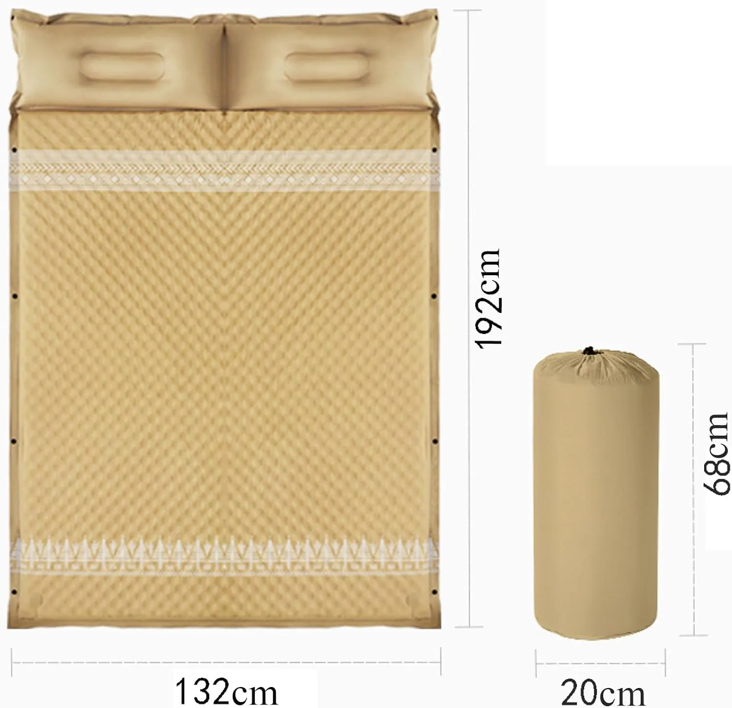 Self Inflating Portable Sleeping Mat Inflatable Roll Mats Sleep Pad Camp Mattress for Tent and Family Camping Hiking Traveling,Thick 5cm