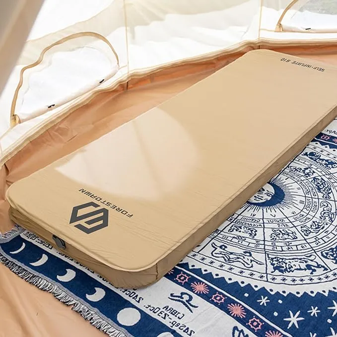 Self Inflating Sleeping Pad, 2.7" Extra Thick Memory Foam Camping Pad, 60S Fast Air Self-Inflating Camping Mattress Pads, 4 Season Sleeping Mat for Camping Rooftop Tent Car Truck Van