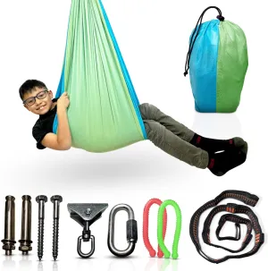 Sensory Swing For Kids Double Layer, Doorway Swings For Kids, Therapy Swing, Sensory Swing Indoor, Swing for Room, Indoor Swing for Adults, Hammock for Autism, Complimentary String Toy