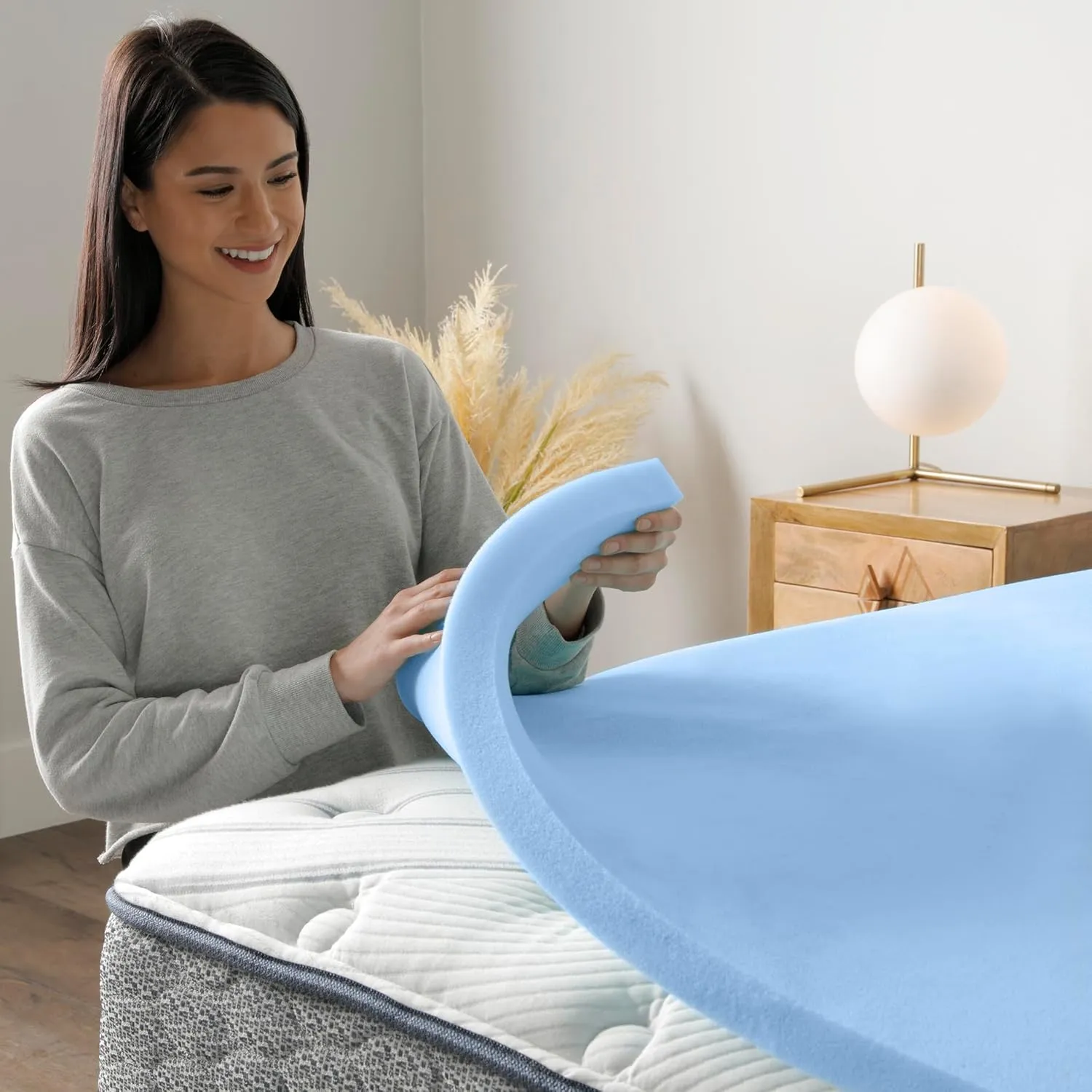 Serta Comfort Cool Memory Foam Mattress Topper, 1.5 Inch, Full