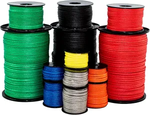 SGT KNOTS Hollow Braid HMPE Rope for Arborists, Boating, Camping, Crafting, Cord, Indoor and Outdoor, Lifting Slings and More (1/4", 25ft, Silver)