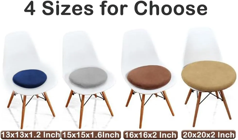 Sigmat Memory Foam Seat Cushion Anti-slip Soft Round Stool Cushion Chair Pad 13 Inch Coffee