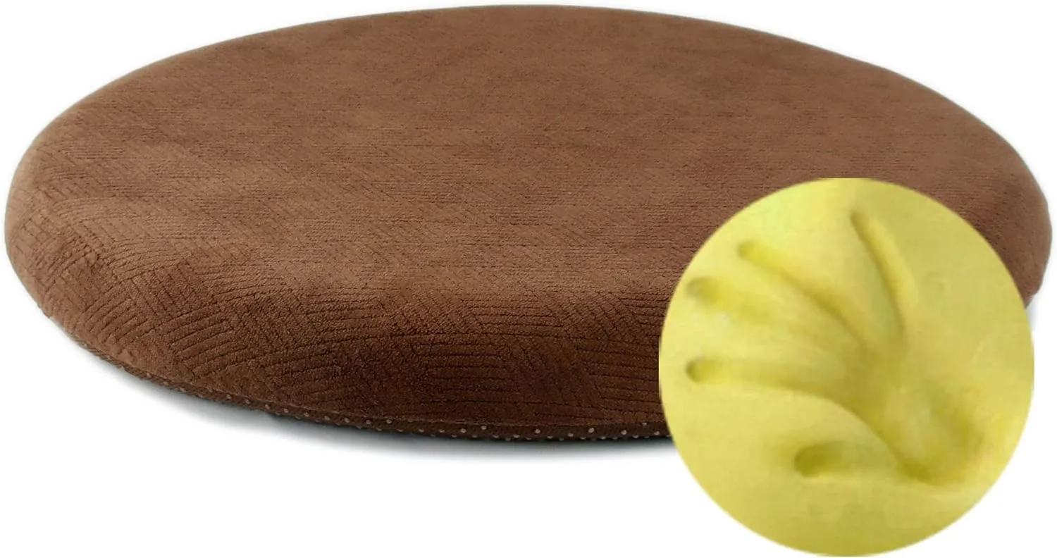 Sigmat Memory Foam Seat Cushion Anti-slip Soft Round Stool Cushion Chair Pad 13 Inch Coffee