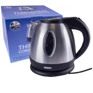 Silver Chrome Low Power 1.2L 750W Cordless Kettle