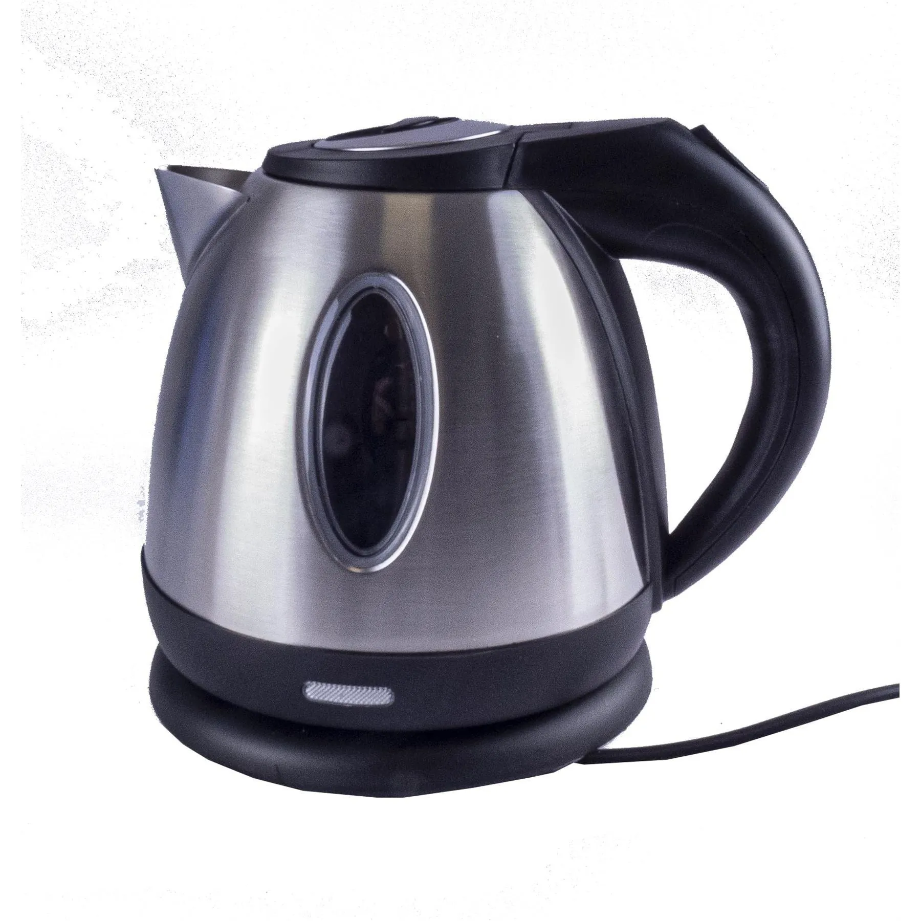 Silver Chrome Low Power 1.2L 750W Cordless Kettle