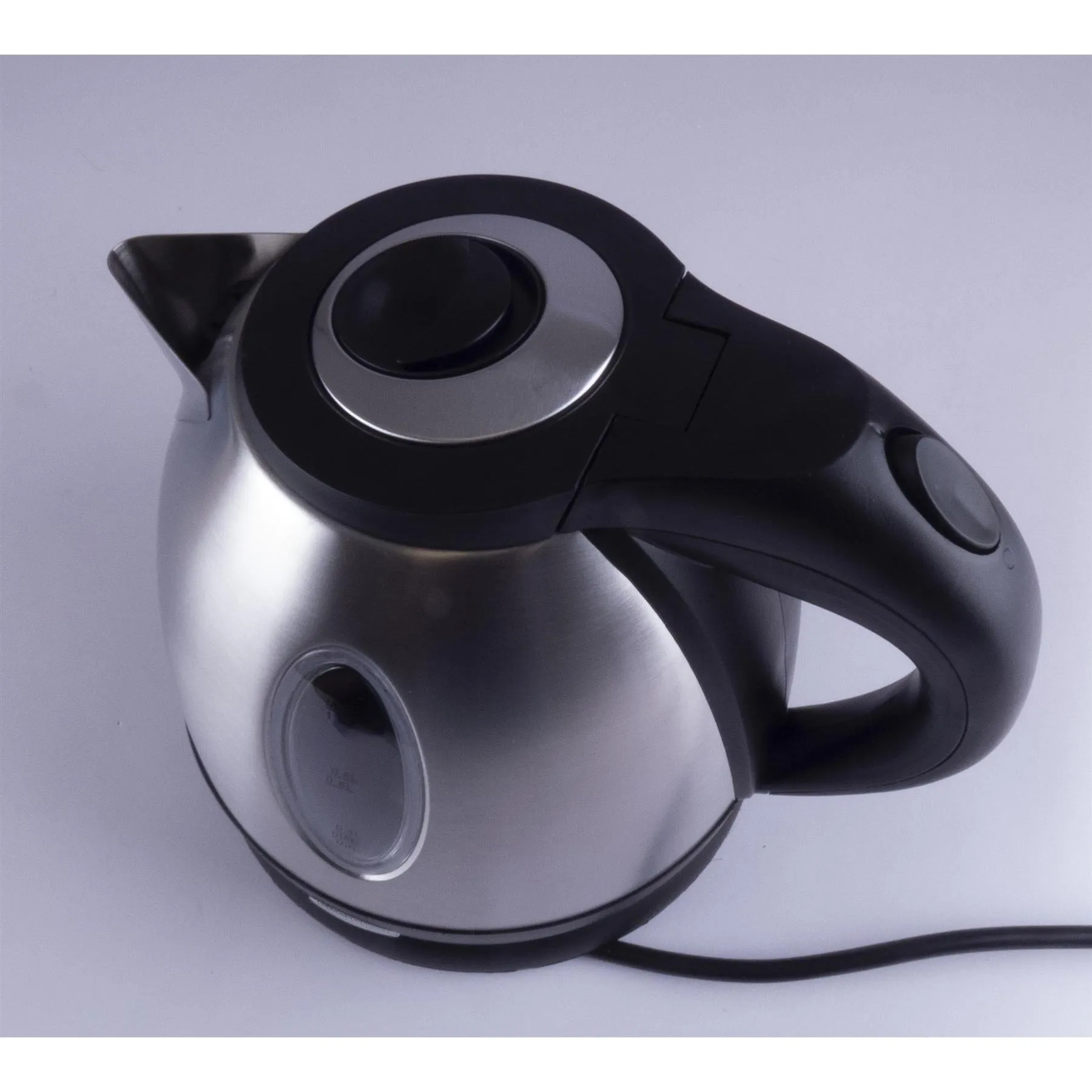 Silver Chrome Low Power 1.2L 750W Cordless Kettle