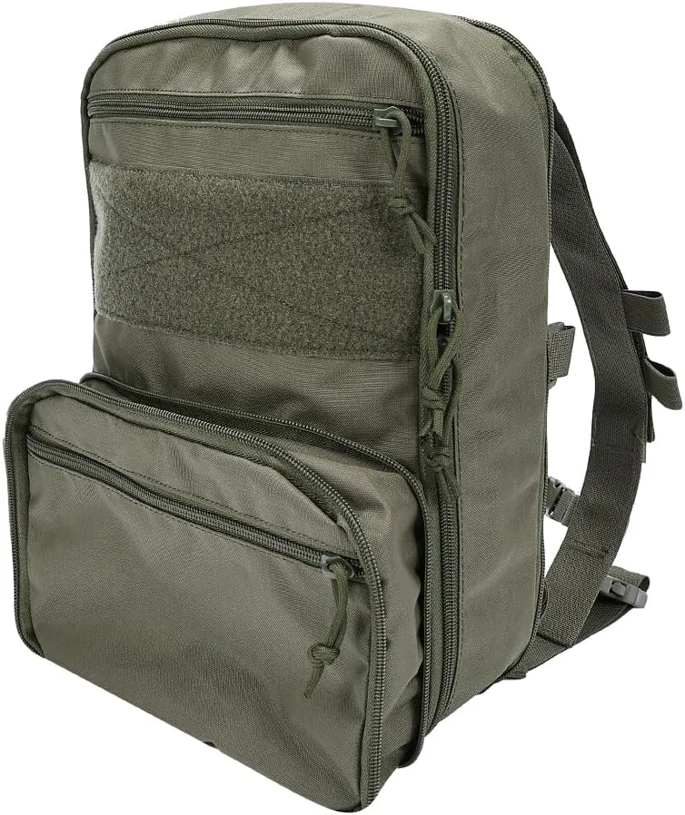 SINAIRSOFT Tactical Expandable Backpack Tactical Hydration Backpack Tactical MOLLE Flatpack D3 Carrier for Vest & Chest Rig