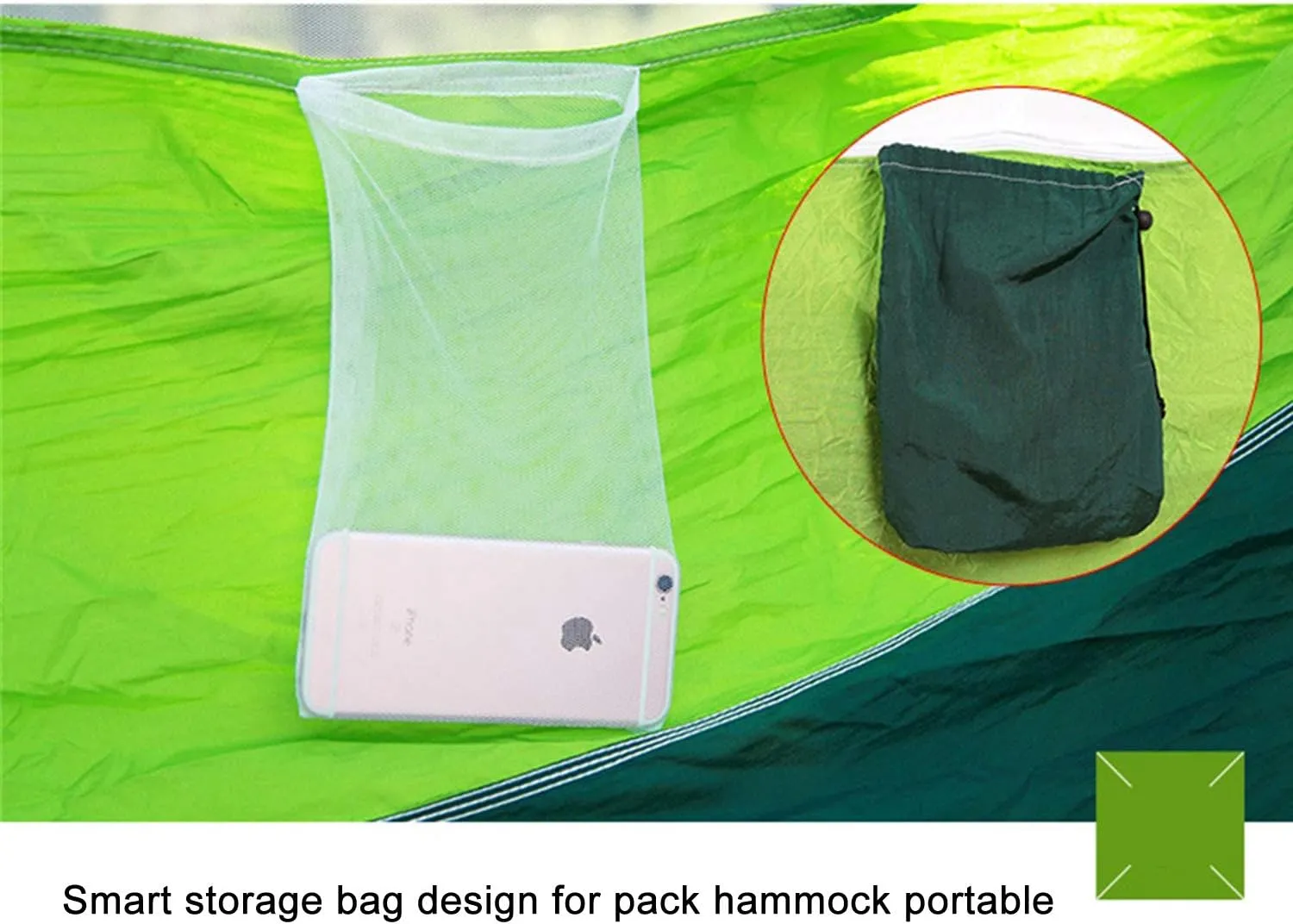 Single & Double Best Hammock Camping with Mosquito Bug Net - Easy Assembly Parachute Nylon Hammock with 10ft Hammock Tree Straps & Carabiners for Camping, Backpacking, Survival, Travel