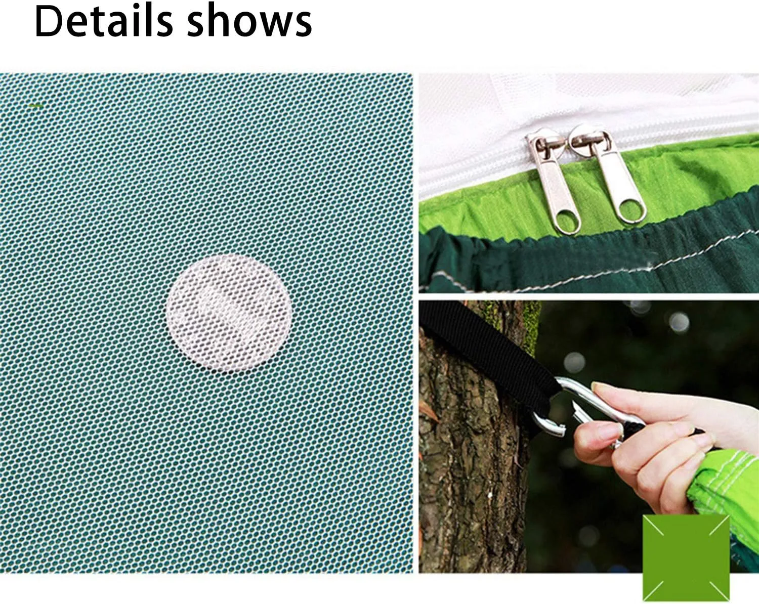 Single & Double Best Hammock Camping with Mosquito Bug Net - Easy Assembly Parachute Nylon Hammock with 10ft Hammock Tree Straps & Carabiners for Camping, Backpacking, Survival, Travel