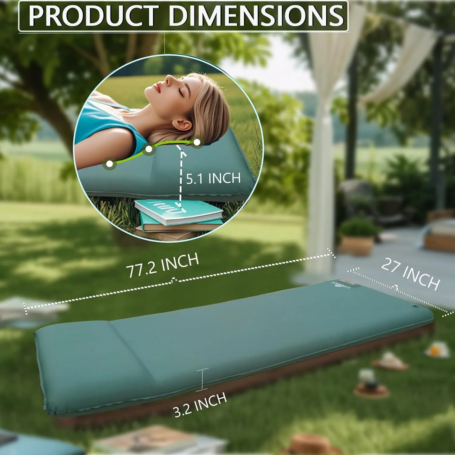 Sleeping Pad for Camping, Self Inflating Sleeping Pad with Electric Pump, Camping Mattress Compact for Backpacking Hiking Traveling Tent - Ultralight Self Inflating Air Mattress
