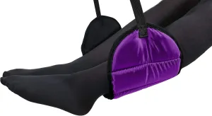 Sleepy Ride - Airplane Footrest Made with Premium Memory Foam - Airplane Travel Accessories - Helps to Prevent Swelling and Soreness - Provides Relaxation and Comfort (Purple)