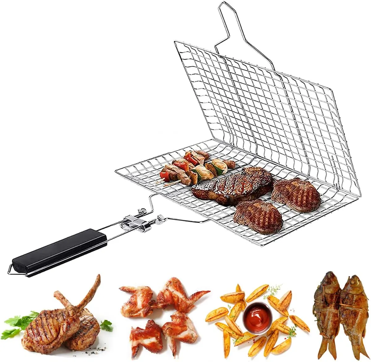 (Small Bbq Stainless Hand Size). Grill Retro-inspired Steel Limited-time offer