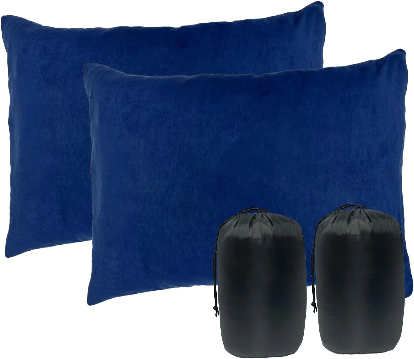 Small Camping Pillow, Lightweight Portable Compressible Backpacking Pillows for Outdoor Travel Hiking Sleeping, Navy 2 Pack