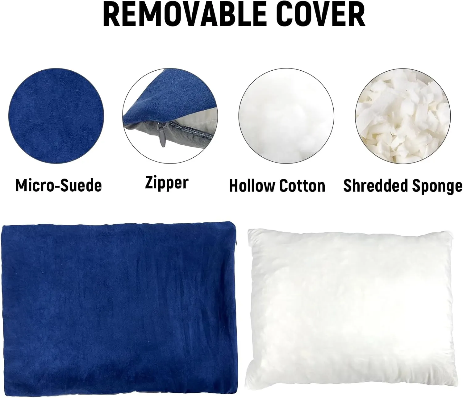 Small Camping Pillow, Lightweight Portable Compressible Backpacking Pillows for Outdoor Travel Hiking Sleeping, Navy 2 Pack