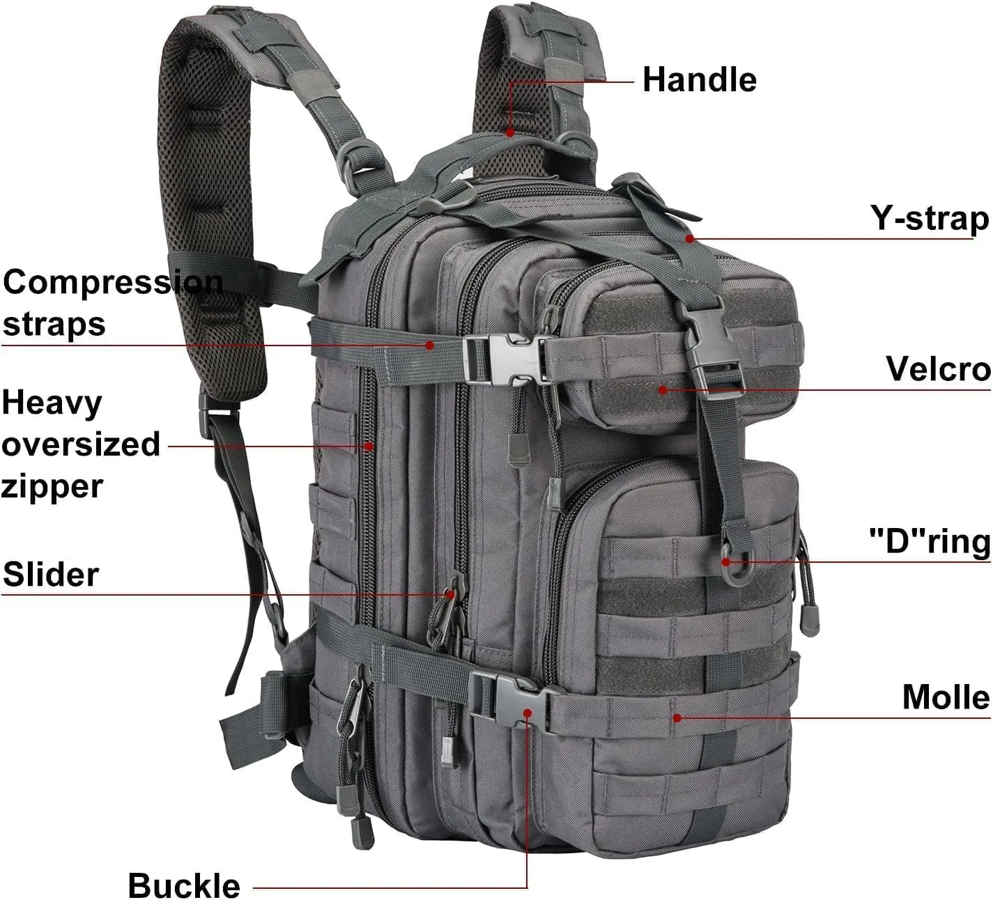Small Military Tactical Backpack Army Assault Rucksack GYM Hiking Bug Out Bag