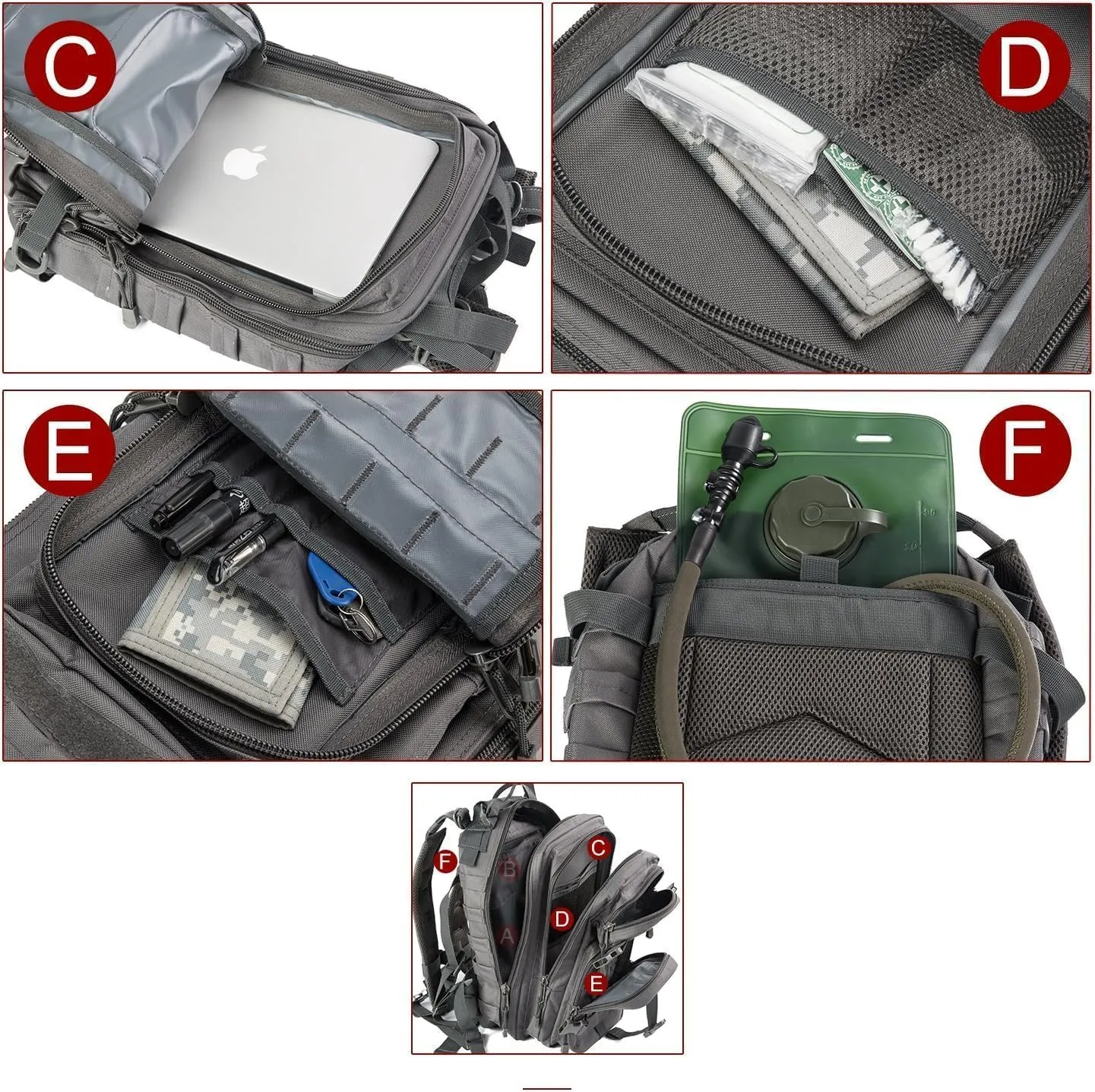 Small Military Tactical Backpack Army Assault Rucksack GYM Hiking Bug Out Bag