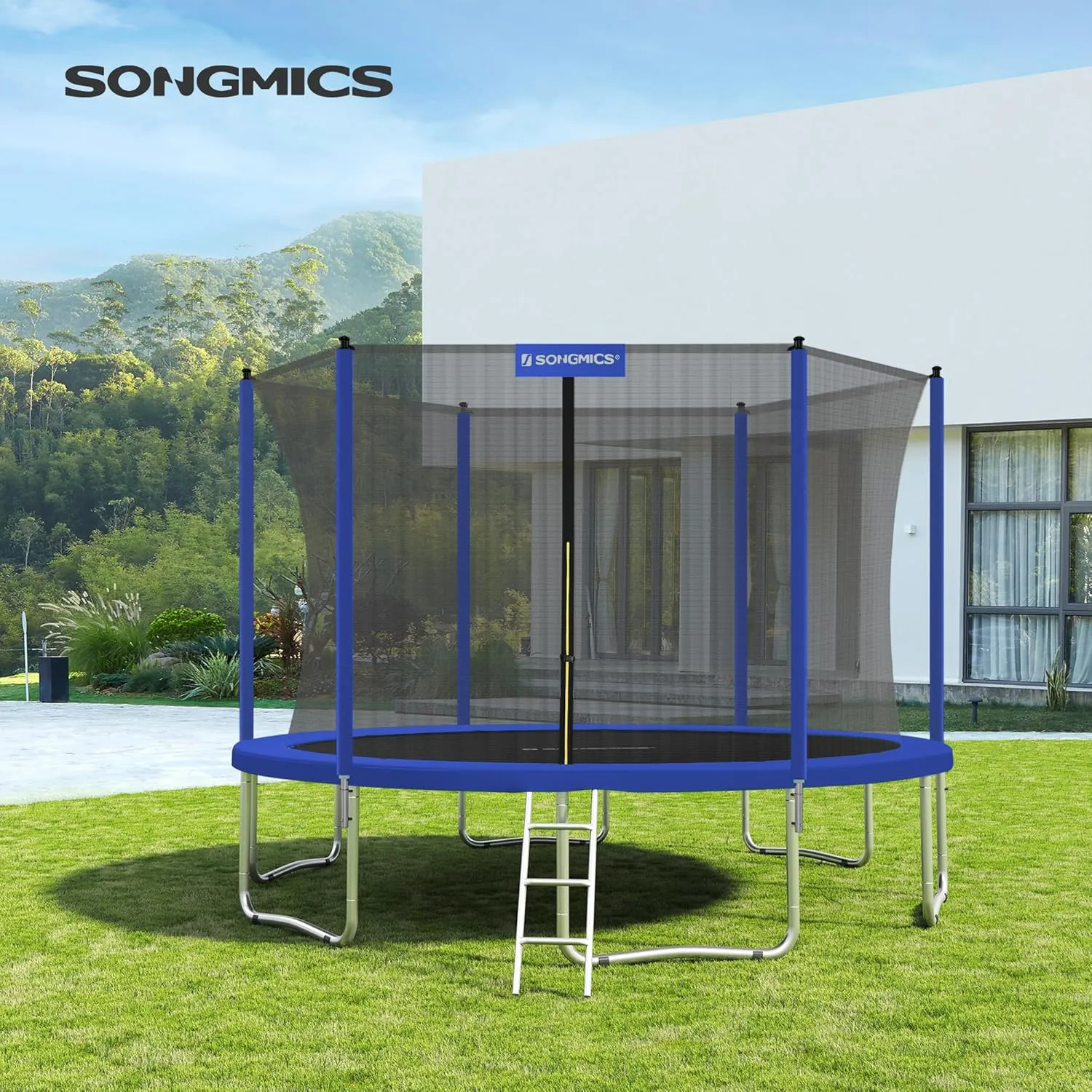 SONGMICS Trampoline Pad, 8ft 10ft 12ft 14ft 15ft Replacement Trampoline Safety Pad, Spring Cover