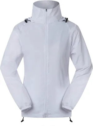 Spmor Women's Lightweight Waterproof Jacket Packable Windbreaker Running Coat