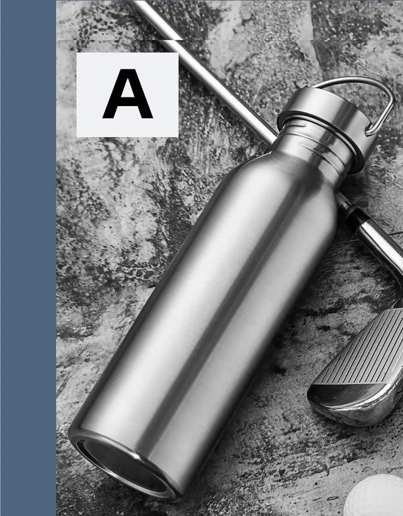 Sports Kettle, Stainless Steel Single-layer Kettle Suitable For Outdoor Cycling And Camping(750ml A)