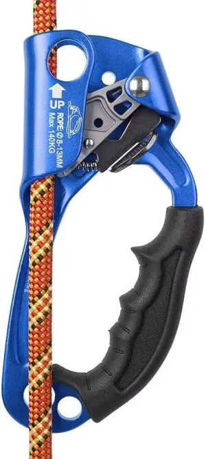 SRT Climbing Hand Ascender Aviation Light Alloy Mountaineering Rock Ergonomic Rappelling Gear Equipment Left Handled Ascender Arborist Tree Climber Rigging