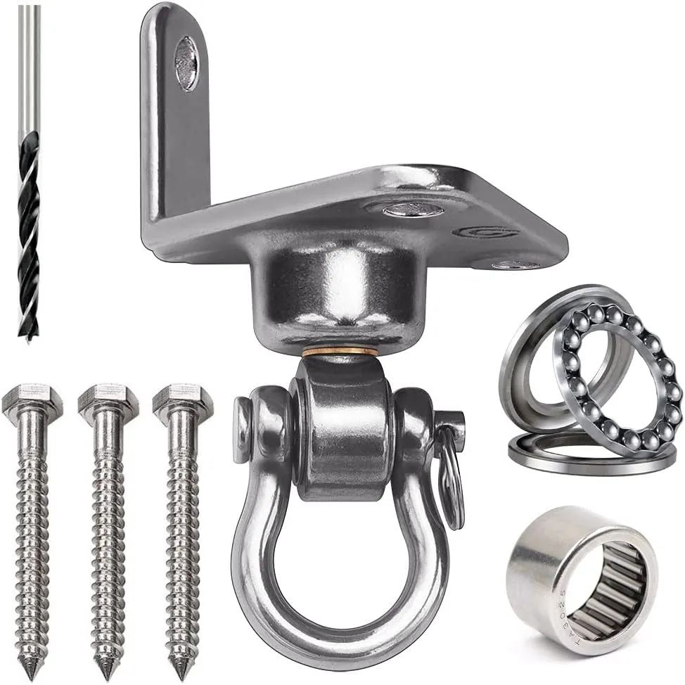 Stainless Steel Hanger 180° 360° Swing Bearing, Used for Yoga Hammock Chair, sandbag, Swing