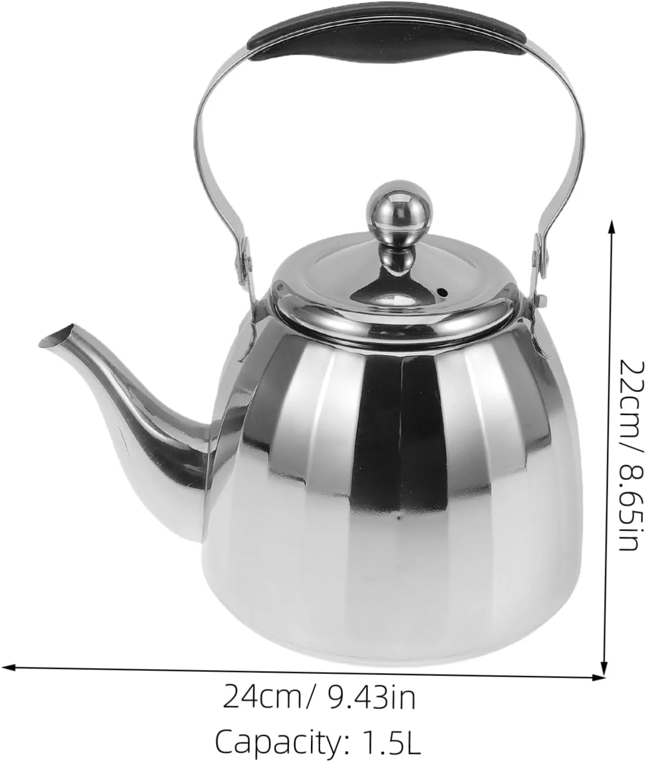 Stainless Steel Infuser Teapot with Comfortable Handle for Home Restaurant and Outdoor Use Quick Boiling Kettle for Groups Versatile Tea Kettle