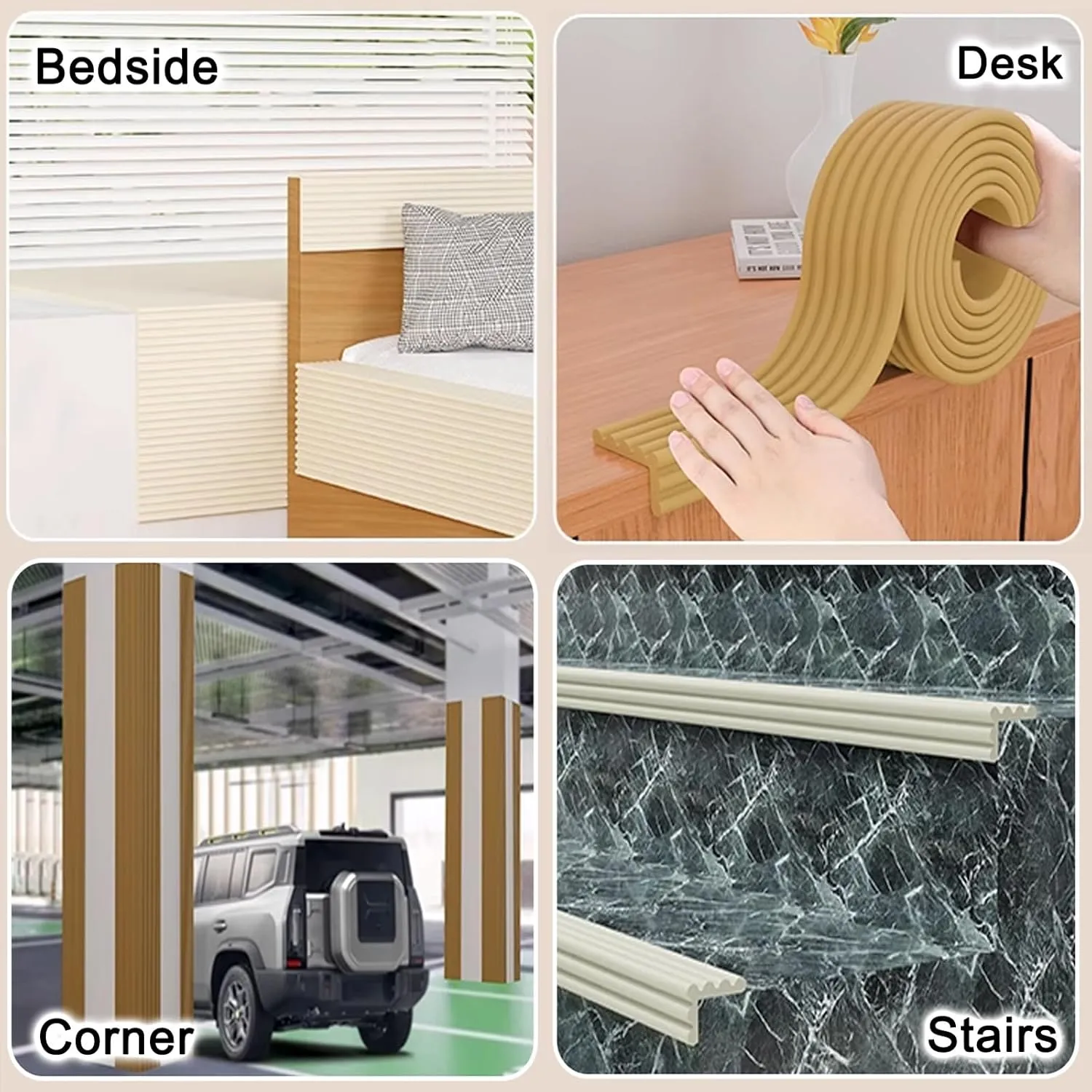 Stair Edge Trim Stair Nose PVC Self-Adhesive Wall Protector with Strong Adhesive for Furniture Edge Corner Garage(Pink,20x1x2000cm)