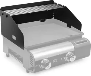 Stanbroil Griddle Wind Guard and Warming Rack for Cuisinart CGG-501 Gourmet Gas Grill, Foldable Wind Screen with Stainless Steel Cooking Grid, Griddle Accessories Kit for Cuisinart