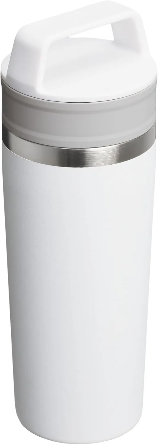 STANLEY Cafe To Go Travel Mug 16 oz | Leakproof Two-Part Drink Through Lid | Tumbler Cup for Coffee, Tea and Drinks | Insulated Stainless Steel Coffee Mug | BPA-Free | Frost