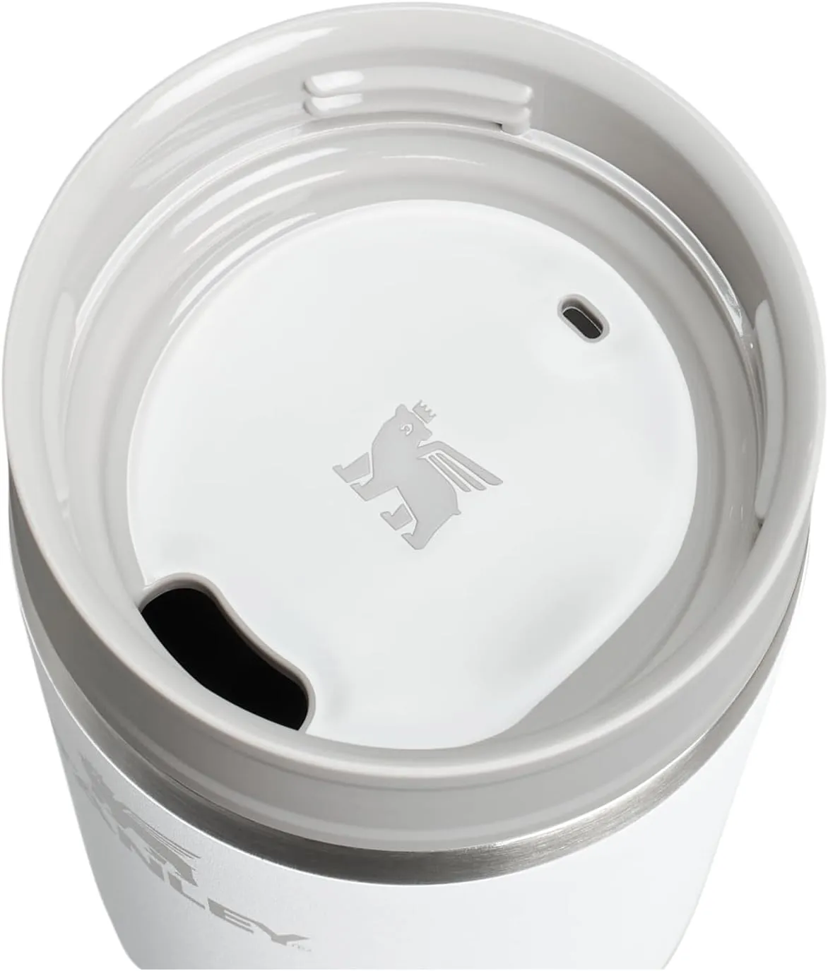 STANLEY Cafe To Go Travel Mug 16 oz | Leakproof Two-Part Drink Through Lid | Tumbler Cup for Coffee, Tea and Drinks | Insulated Stainless Steel Coffee Mug | BPA-Free | Frost