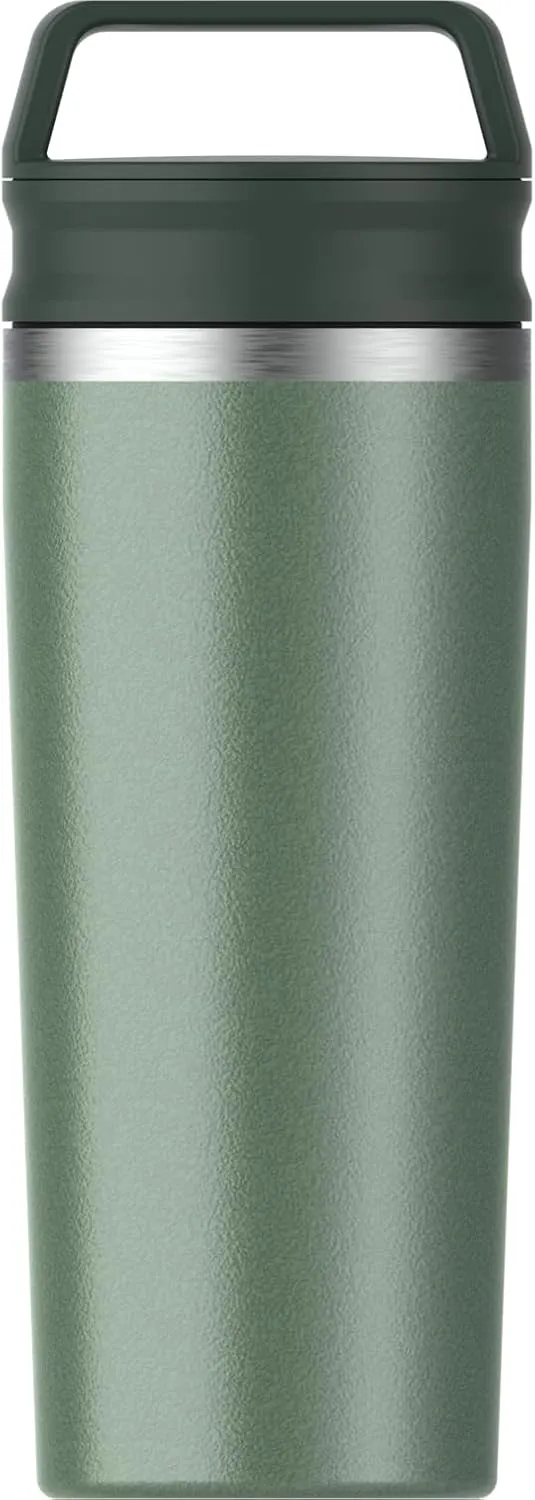 STANLEY Cafe To Go Travel Mug 16 oz | Leakproof Two-Part Drink Through Lid | Tumbler Cup for Coffee, Tea and Drinks | Insulated Stainless Steel Coffee Mug | BPA-Free | Hammertone Green