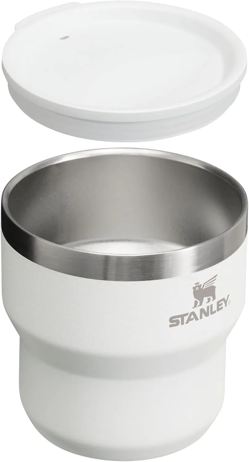STANLEY Stay-Hot Stacking Camp Cup 10 oz | Press In Drink Through Lid | Cup for Coffee, Tea and Drinks | Insulated Stainless Steel Coffee Mug | BPA-Free