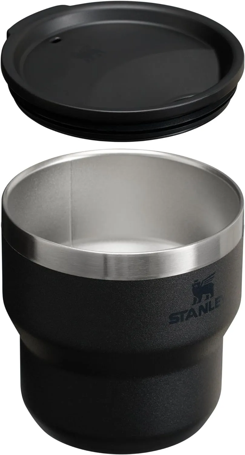STANLEY Stay-Hot Stacking Camp Cup 10 oz | Press In Drink Through Lid | Cup for Coffee, Tea and Drinks | Insulated Stainless Steel Coffee Mug | BPA-Free