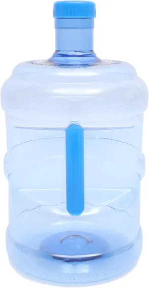 STOBAZA 2 Gallon Water Bottle, Water Jug with Handle Plastic Crown Cap Water Bottle Water Storage Bucket Water Container Portable Water Kettle for Camping Outdoor Home