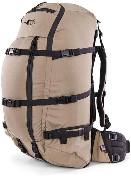 Stone Glacier Col 4800 Backpack with Xcurve Frame, 4800 Cubic Inches, Tan, Medium, 150  lb Load, Hydration Compatible, Made in USA (50105-TN-M)