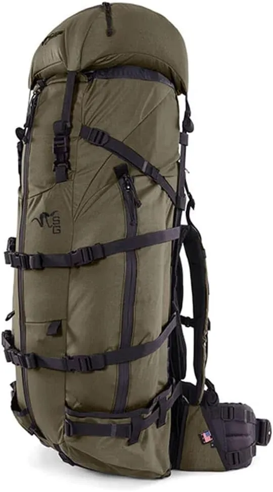 Stone Glacier Sky Talus 6900 Hunting Pack with Krux Frame, 6900 Cubic Inches, Ranger Green, Hydration Compatible, 150  lb Load Rating (50143-RG-M)