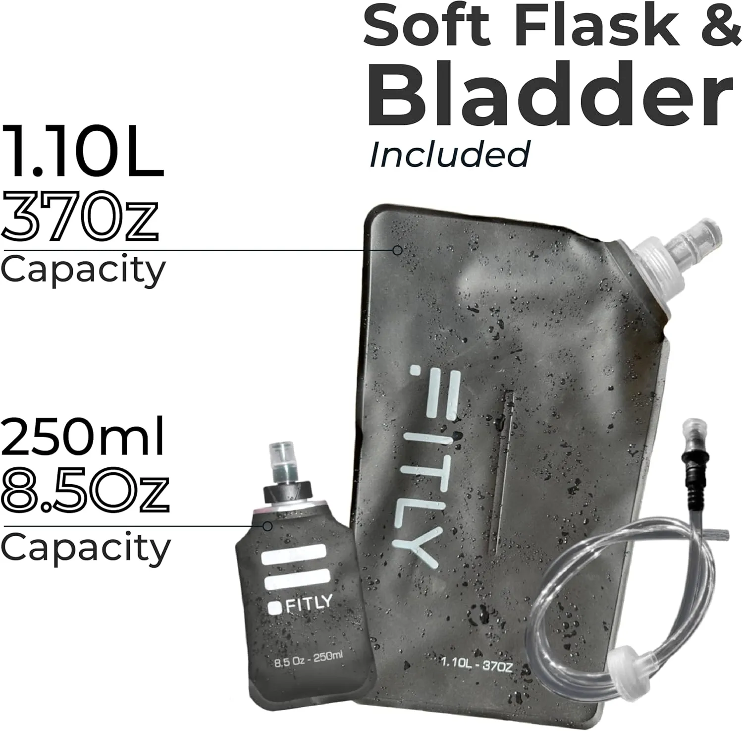 Sub180 Running Hydration Vest for Men & Women - Trail Running Vest with Water Bladder with 4 Pockets, 1L Bladder, 250ml Soft Flask - Anti-Sway Pack Gear - One Size Fits All
