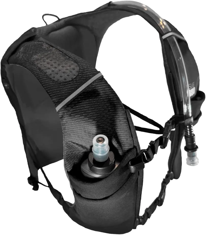 Sub180 Running Hydration Vest for Men & Women - Trail Running Vest with Water Bladder with 4 Pockets, 1L Bladder, 250ml Soft Flask - Anti-Sway Pack Gear - One Size Fits All