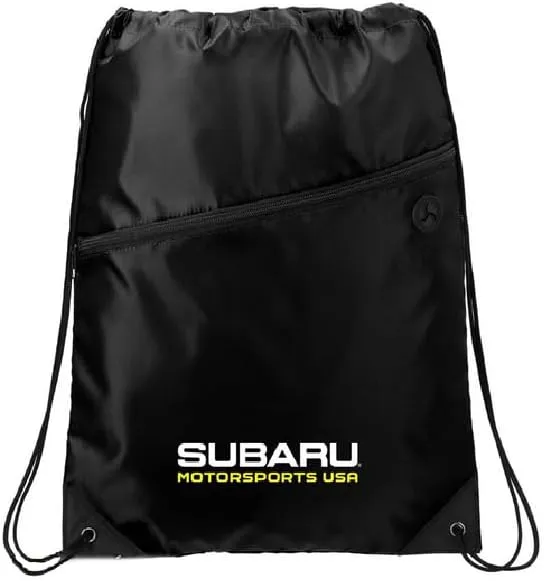 Subaru MOTORSPORTS USA LOGO rPet Drawstring Backpack Cinch bag RALLY WRX STI