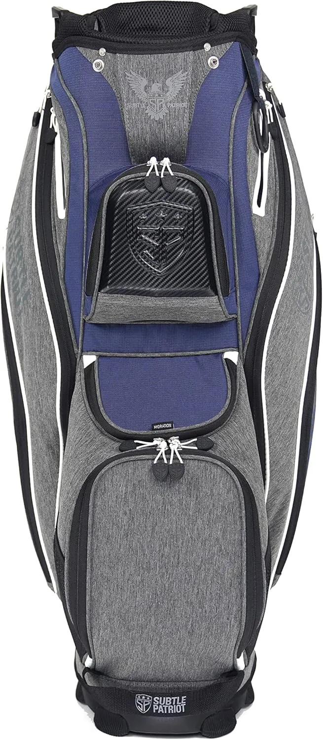 Subtle Patriot Golf Cart Bag – Ultralight and Organized Golf Bag/Designed for Cart Riding/Hold 15 Clubs/Pocketing Varies