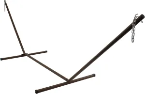 Sunnydaze Steel Hammock Stand for Outside - 400-Pound Capacity Indoor/Outdoor Hammock Stand Only - Bronze Powder-Coated Finish - 15-Foot