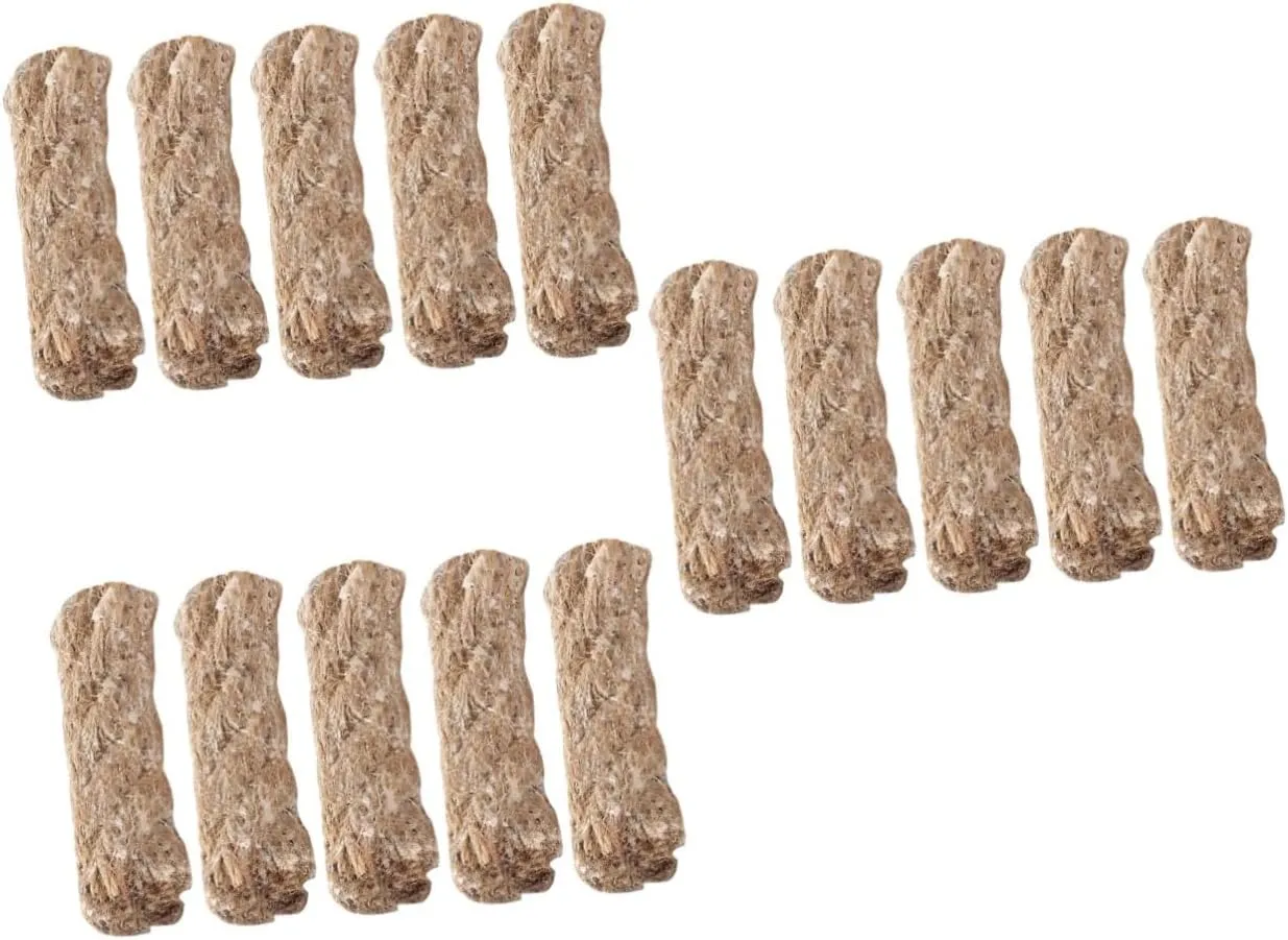 Survival Wick Lighter 15 Pcs Kindling Campfire Lighter Camping fire Accessories Camping Gear Fire Survival Hiking Rope Camping fire Rope Wick Jute Fireplace Life-Saving Travel