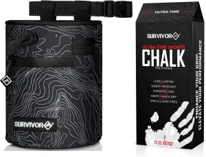 SURVIVOR Chalk Bag   370g Ultra Fine Climbing Chalk Powder Bundle