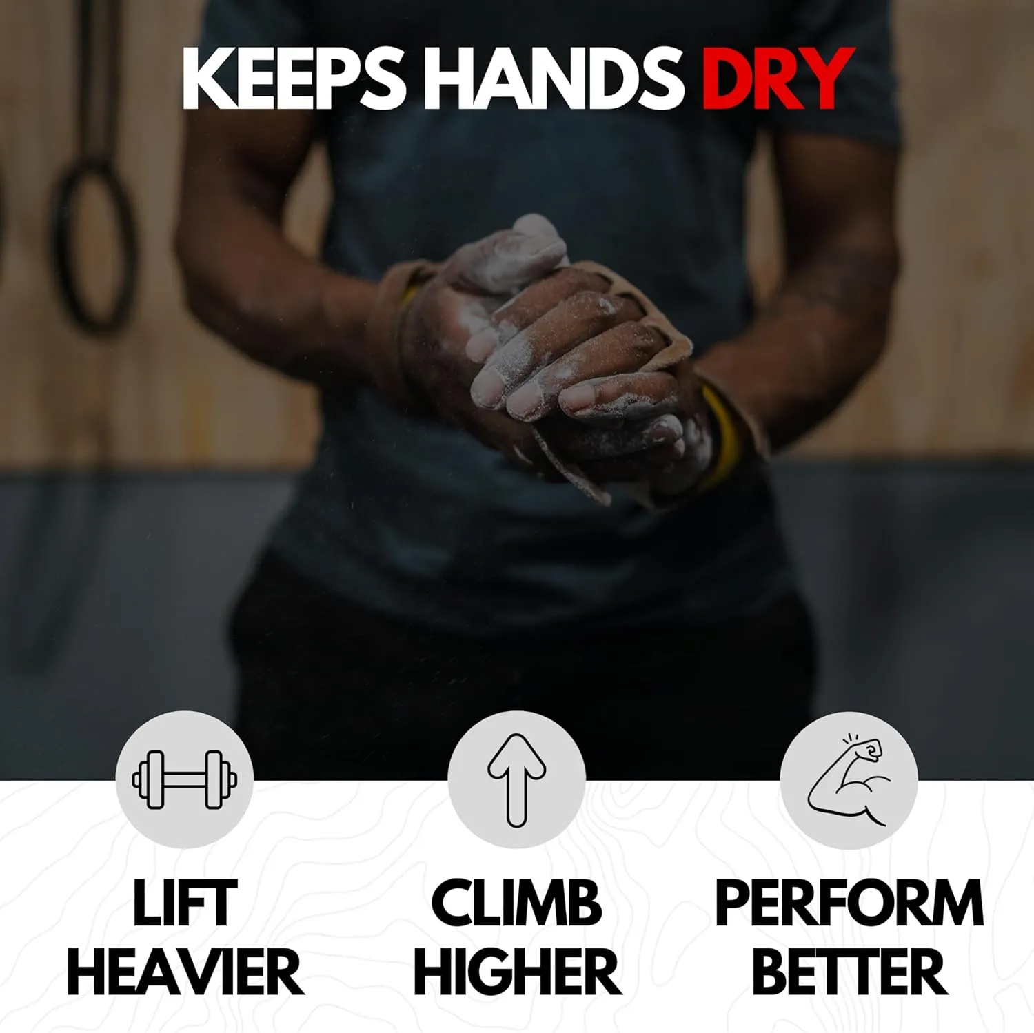 SURVIVOR Gym Chalk - Climbing Chalk, Lifting Chalk, Gymnastics Chalk - Pure Magnesium Carbonate Hand Chalk Powder, Weightlifting Chalk Gym - Rock Climbing Chalk for Weights