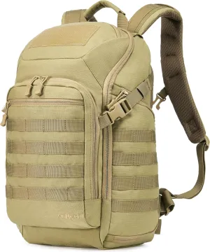 Tactical Backpack Military Army Molle Day Assault Pack Daypack Rucksack Survival Bugout Emergency Go Bag 32L (Tan)